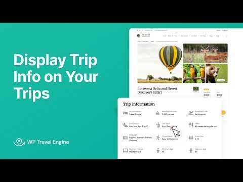 How to Display Trip Info on Your Trips | WP Travel Engine