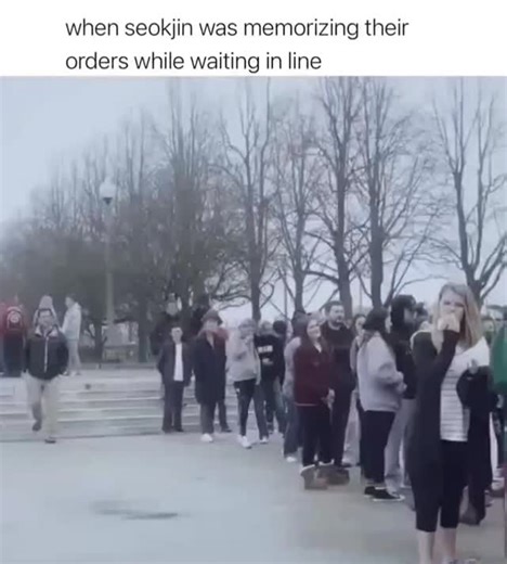 Remembering 7different types of orders is hard..atleast for me .. but not for him..because he's world wide handsome you know😉💜🥺👑🤩 #jin #BTSArmy #BTS | Maricel Sarita