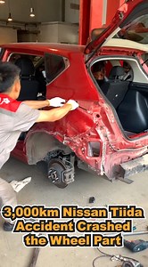 3,000km Nissan Tiida Accident Crashed Side Wheel | Accident Car Restoration | 修车哥日常 Mechanic Chris #mechanic #restoration #panelbeater #mechanicsteve #mechaniclife | Mechanic Steve