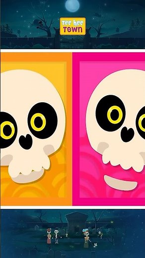 Five Crazy Skeletons In The Middle Of The Night #shorts #funny #trending #halloween #teeheetown