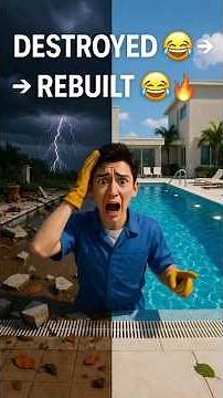 Pool Destroyed by Storm 😱 | Satisfying Rebuild & Cleaning Transformation