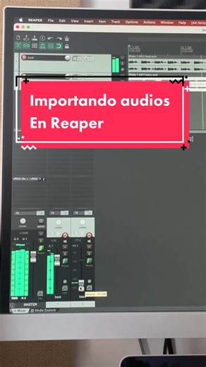 Aprende cómo importar archivos de audio en Reaper para crear música. Aquí puedes ver cómo obtener archivos legales: @Marco Galvan #educacionmusical #learnontiktok #produccionmusical #beatmaker #musicproducer #musicproduction
