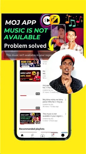 moj video music not available ! Moj app Sound Not Working Audio Problem