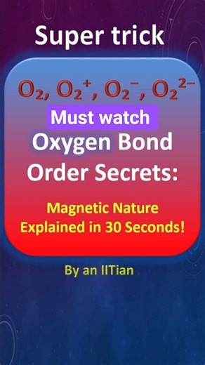 SUPER Trick for Bond Order & Magnetism! 🔥🧲#neet #jee #chemistry
