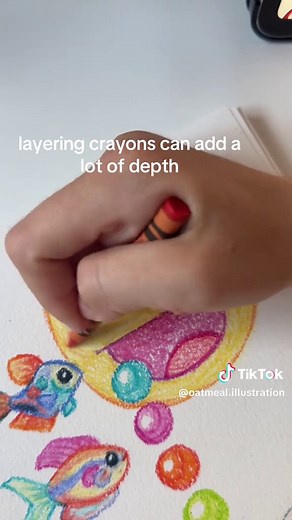 Drawing Nostalgic and Surreal Crayon Art