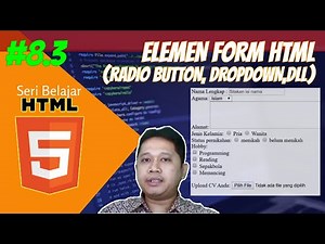 #8.3 Belajar HTML Mengenal Komponen / Elemen Form untuk pemula