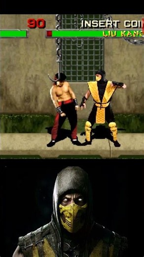 Scorpion's Iconic Spear! 🦂 Mortal Kombat 2 (1993) #Shorts #MortalKombat2 #Scorpion