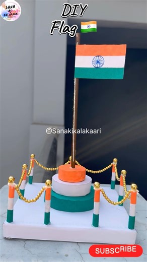 DIY Flag 🇮🇳 26 January craft #trending #trendingshorts #shorts #youtubeshorts #ytshorts #diy