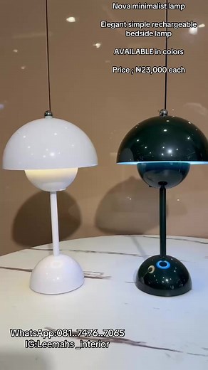 Nova Minimalist Rechargeable Bedside Lamp
