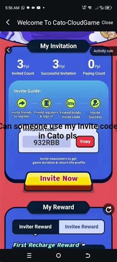 can anyone use my invite code