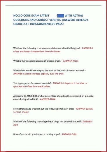 Nccco Core Exam Latest With Actual Questions And Correct Ver video