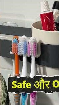 Toothbrush Holder with Hooks & Storage Cup