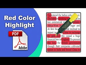 How to add red color highlight in a pdf file (Edit PDF) using Adobe Acrobat Pro DC