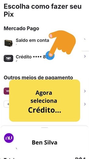 Como fazer pix no crédito
