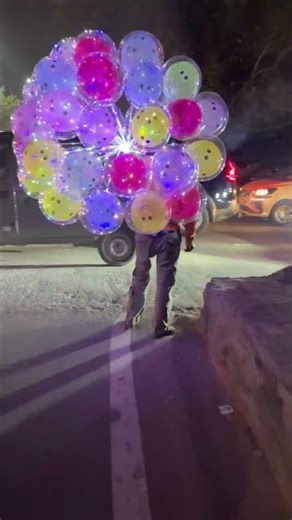 Colourful baloons with tiny lights #baloon #lights #shorts #viral #viralsound #viralvideo