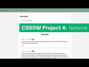 CS50W - Project 4 - Network - 2020 Version