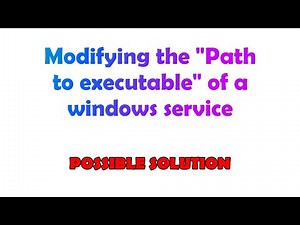 Modifying the "Path to executable" of a windows service
