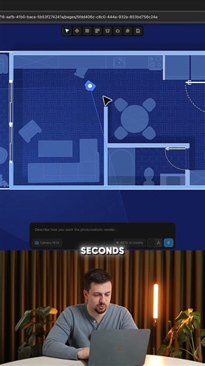 Floor Plan to 3D Render in 9.8 with AI