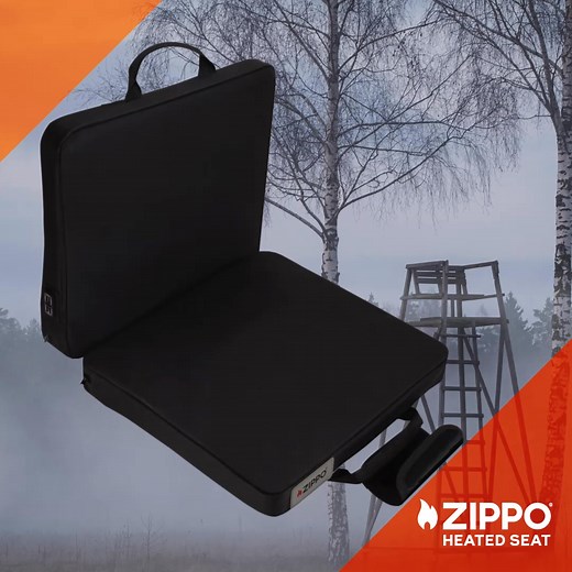 61K views · 38 reactions | Stay warm from the comfort of anywhere with the new Zippo Heated Seat, powered by the Zippo HeatBank, which doubles as a hand warmer. The double heated seat comes with 12 hours of heat, three heat settings and a max temp of 105 degrees. | Zippo | Facebook
