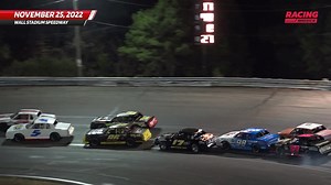 The Wall Stadium Speedway Factory Stocks had a frenzied 40-lap feature on Friday night to help kickoff the 49th Turkey Derby. Full highlights on RacingAmerica.tv: https://www.racingamerica.tv/videos/highlights-factory-stocks-at-wall-stadium-11-25-22 | Racing America