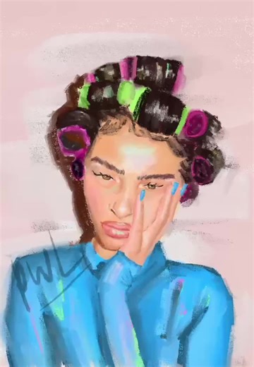 3hr digital oil painting on procreate 💖 #oilpaint #digitalpainting #art #feminineenergy #pretty