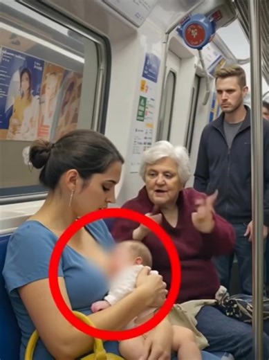 4.3K views | In the subway, a young mother was feeding her small...