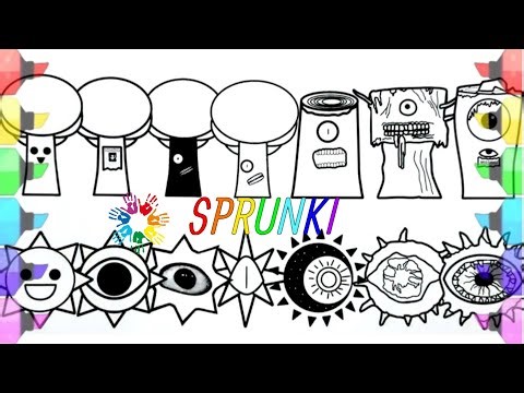 Incredibox Sprunki New Coloring Pages | How to Color Mr. Tree VS Mr. Sun 1 2 3 4 5 6 7 - NCS music