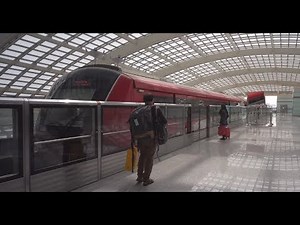 中国, 北京地铁首都机场线 Train ride from 北京首都国际机场 to 东直门站 (2 of 2)