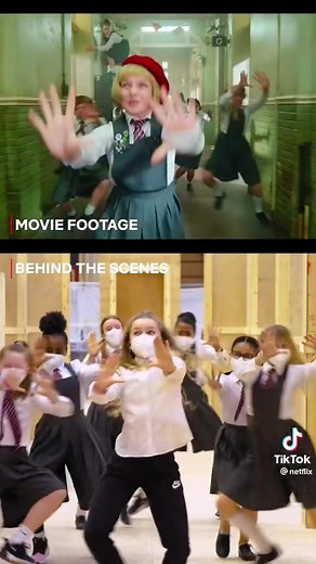 Behind the scenes of the 2022 film, “Matilda The Musical,” featuring Meesha Garbett as Hortensia — aka RED BERET GIRL. #matildathemusical #redberetgirl #matildachallenge #fyp #matilda #matildamovie #behindthescenes