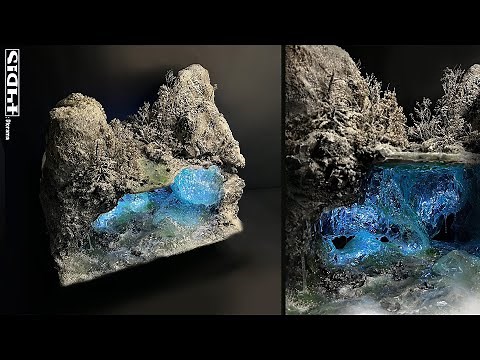 How to make a diorama : Iceland's Ice Cave [Diorama/Sculpt/DIY/Resin art]