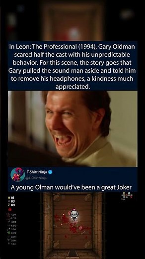 In Leon: The Professional (1994), Gary Oldman scared half the cast with his unpredictable