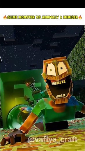 Slime Monster VS Anomaly & Mimicer 🔥😱|| Cubic Scratch Minecraft Animation 🔥