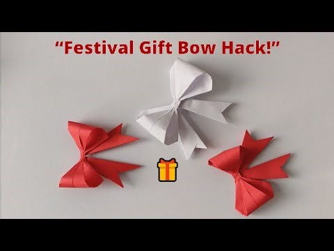 “DIY Bow Origami Full Tutorial | Make Cute Gift Bows at Home”🎀“