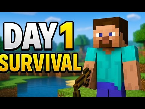 Minecraft Day 1 – Ultimate Survival Start! (Hindi) | Noob to Pro Begins
