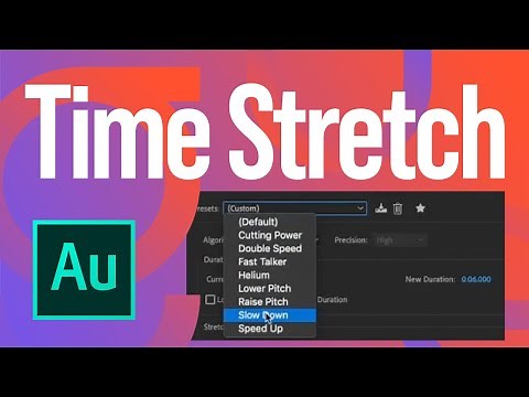 How to Slow Down an Audio Clip Without Changing the Pitch? Audition Tutorial