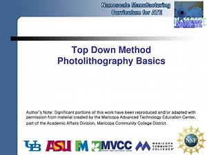 Top Down Method Photolithography Basics - SlideServe