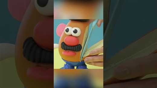 THIS Mr. potato head CAKE was real fun to cut into!