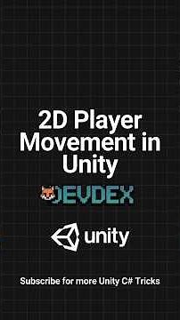 2D Player Movement in Unity | #unityengine #gamedevelopment #coding #csharp