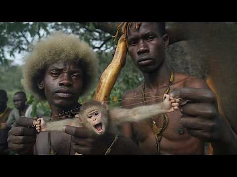 Eating Monkeys With Hadzabe Tribe Bush People