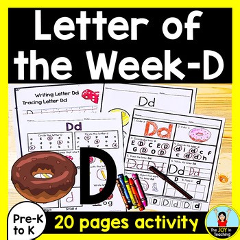 Letter of the Week D Activities for Preschool and Kindergarten
