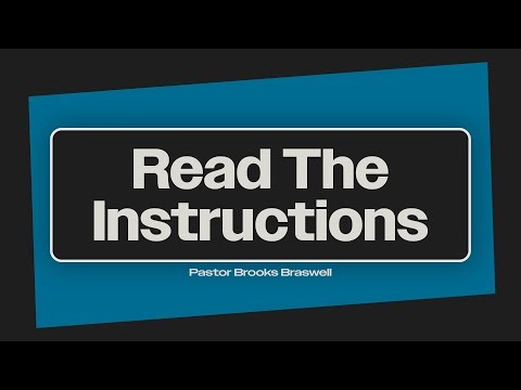 When All Else Fails... Read The Instructions