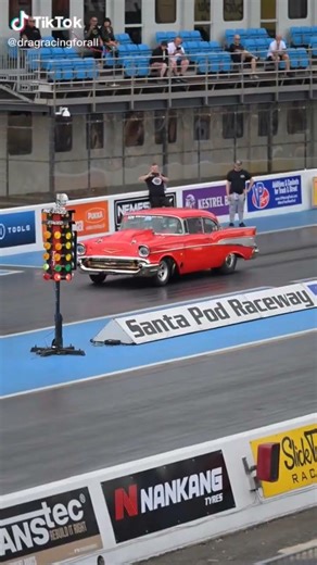 Chevy Bel Air drag racing
