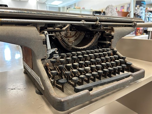 Old typewriter, new home: Author Cassie Brown’s machine is now in an archive