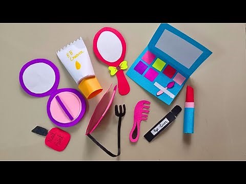 How to make cute Makeup set | DIY cute makeup kit | Paper makeup