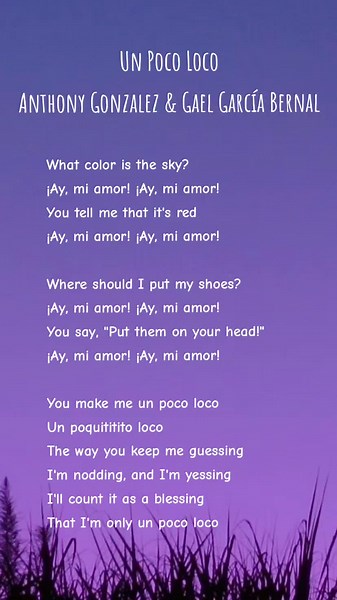 Un Poco Loco Song by Anthony Gonzalez and Gael García Bernal