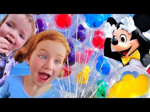 First Time in DISNEY WORLD!! Family Vacation at Amusement Park! Adley meets Frozen Princess Elsa 🎈