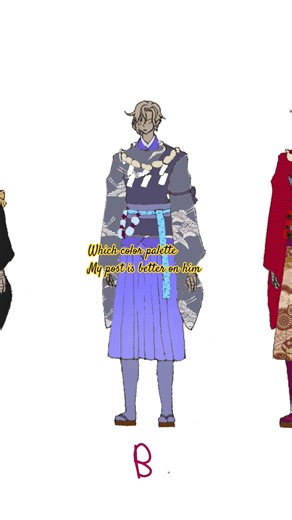 from the post I recently sent, which color palette is better on him #color #colorsync#genshinimpact