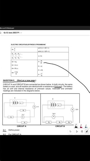 Electric Circuits - Power (Definition) #grade12physics #grade12exam #grade12 #grade11science
