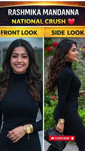 Rashmika Mandanna Front Look vs Side Look National Crush ❤️