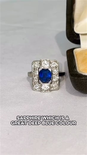 Brenda Ginsberg on Instagram: "PART 1 | Art Deco Perfection ✨ When we talk about fabulous jewelry, it doesn’t all look the same—and this ring is a perfect example. Starting on the left: An Art Deco sapphire ring, crafted in France circa 1925–1935, featuring a rich, deep blue natural sapphire that is untreated and gemologically certified in Paris. The sapphire is framed by exquisite diamond work in a geometric platinum setting—classic Art Deco design at its finest. Architectural. Elegant. Timeles